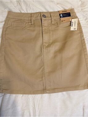 Aero Tan High-Rise Mini Skirt
